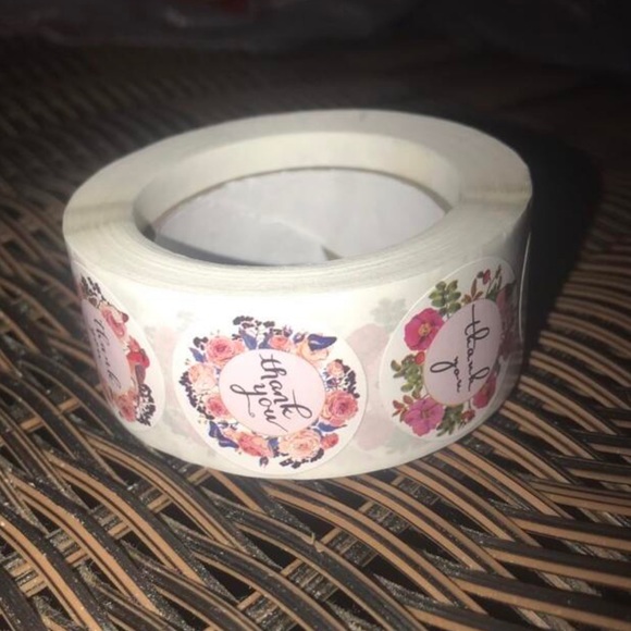 New 500 Pcs Floral Thank You Stickers 1 Inch Stationery Small Business Stickers - Picture 8 of 16